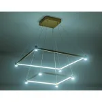 Светильник подвесной светодиодный FL5599/2+8 GD золотой 60W 3000K/4200K/6400K 600*600*1300 (без ПДУ) от NovaLamp