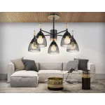 Подвесная люстра TR8015/5 BK черный E27*5 max 40W D600*385 от NovaLamp