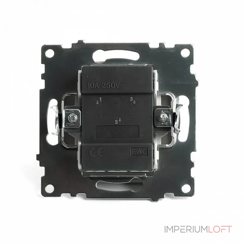 Выключатель двухклавишный с подсветкой без рамки Stekker Катрин 49217 от ImperiumLoft