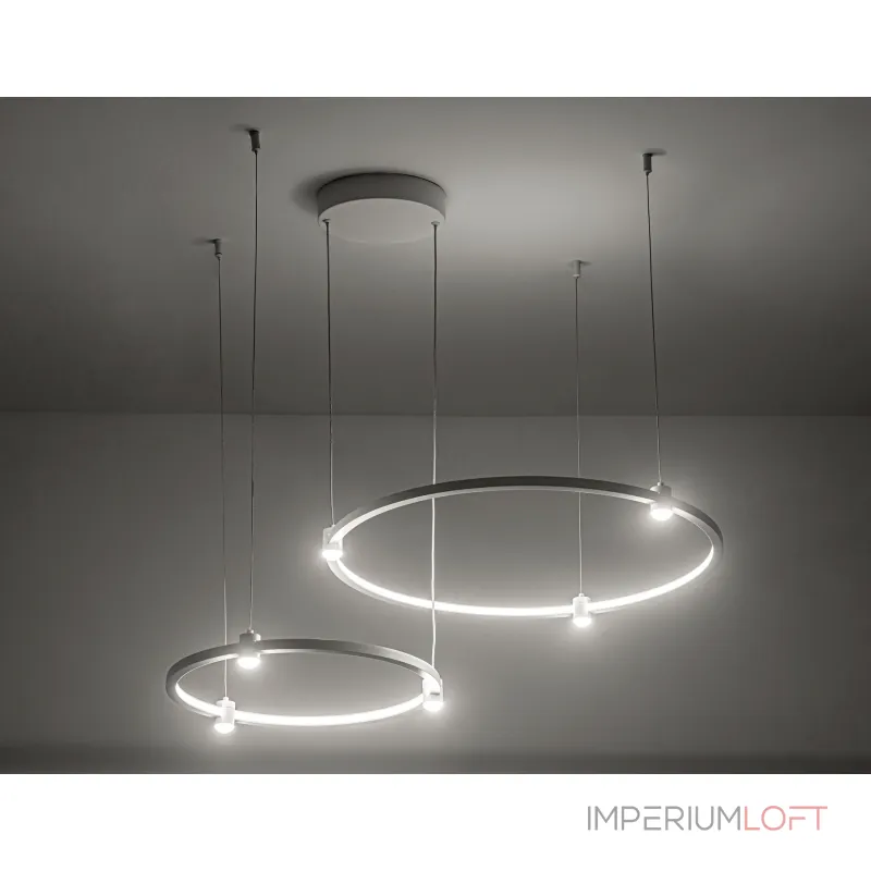 Светильник подвесной светодиодный FL5521/2+6 WH белый 45W 3000K/4200K/6400K D600/400*1300 (без ПДУ) от NovaLamp Светильник подвесной светодиодный FL5521/2+6 WH белый 45W 3000K/4200K/6400K D600/400*1300 (без ПДУ) от NovaLamp