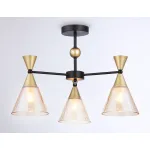 Подвесной светильник TR3169/3 BK/GD черный/золото E27/3 max 60W D580*380 от NovaLamp