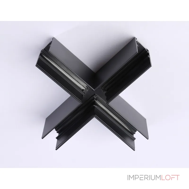 Коннектор X-образный для накладного шинопровода Magnetic GL3376 BK черный 170*170*53.7 от NovaLamp