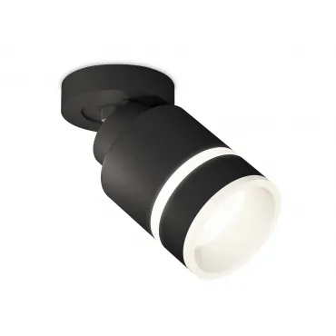 Комплект накладного поворотного светильника с акрилом XM8111004 SBK/FR черный песок/белый матовый GX53 (A2229, A2106, C8111, N8445) от NovaLamp