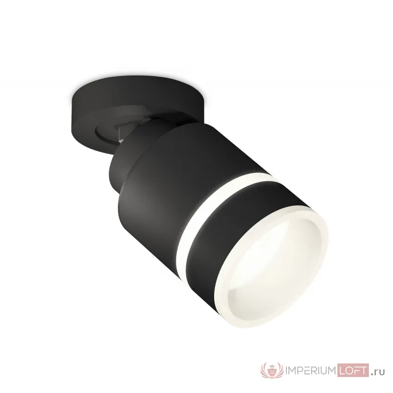 Комплект накладного поворотного светильника с акрилом XM8111004 SBK/FR черный песок/белый матовый GX53 (A2229, A2106, C8111, N8445) от NovaLamp