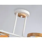 Подвесной светильник со сменной лампой TR8247/4 WH/LWD белый/светлое дерево E27/4 max 40W 840*360*220 от NovaLamp
