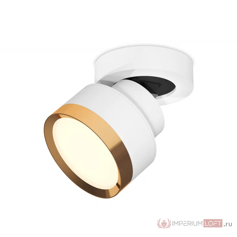 Комплект накладного поворотного светильника XM8101004 SWH/PYG белый песок/золото желтое полированное GX53 (A2228, A2105, C8101, N8124) от NovaLamp