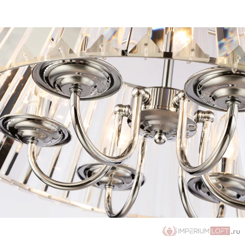 Подвесная люстра с хрусталем TR5038/6 CH/CL хром/прозрачный E14/6 max 40W D496*256 от NovaLamp