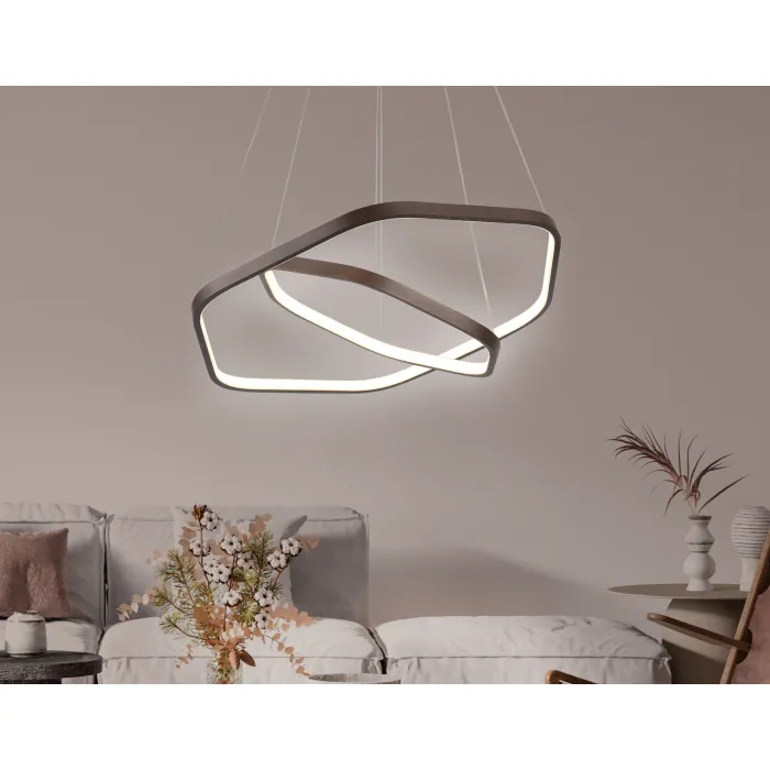 Подвесной светодиодный светильник FL361/2 CF кофе 48W 4200K D400/600*1200 (без ПДУ) от NovaLamp