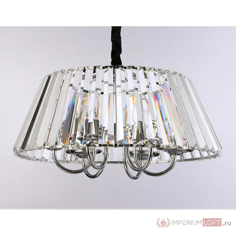 Подвесная люстра с хрусталем TR5038/6 CH/CL хром/прозрачный E14/6 max 40W D496*256 от NovaLamp