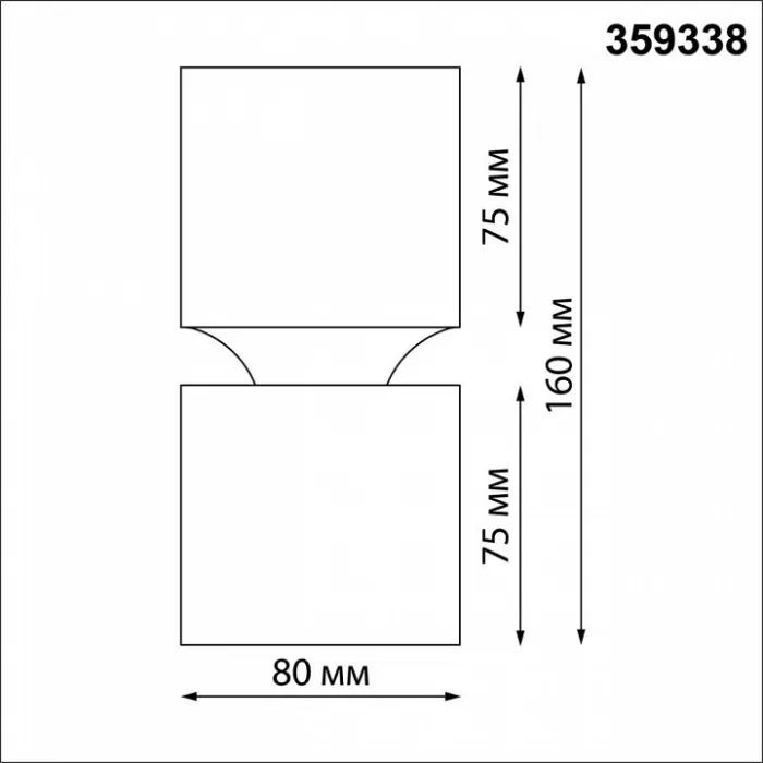 Светильник накладной светодиодный IP20 LED 10W/3W 3000K 1090Лм 170-265V ARISTO 359338 OVER NT24 000 Черный от ImperiumLoft