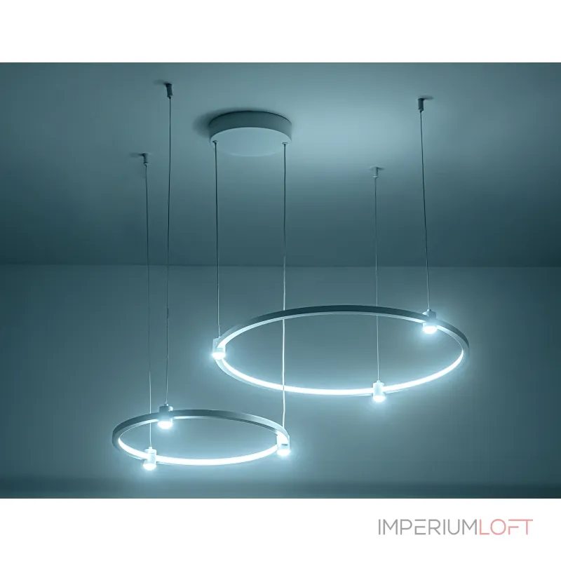 Светильник подвесной светодиодный FL5521/2+6 WH белый 45W 3000K/4200K/6400K D600/400*1300 (без ПДУ) от NovaLamp Светильник подвесной светодиодный FL5521/2+6 WH белый 45W 3000K/4200K/6400K D600/400*1300 (без ПДУ) от NovaLamp