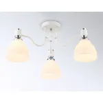 Светильник потолочный TR303302/3 WH/CH/FR белый/хром/белый матовый E27*3 max 60W D600*270 от NovaLamp