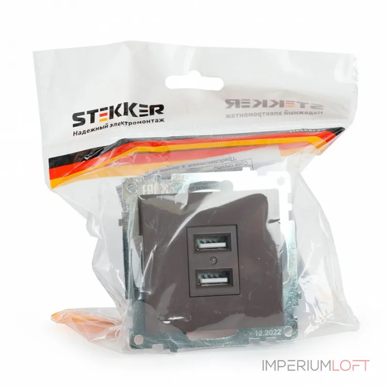 Розетка USB без рамки Stekker Катрин 49027 от ImperiumLoft