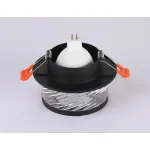 Встраиваемый светильник TN1252 SBK/CL черный песок/прозрачный GU5.3 D98*58 от NovaLamp