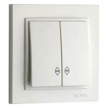 Выключатель проходной двухклавишный Mono Electric Despina 102-010023-111