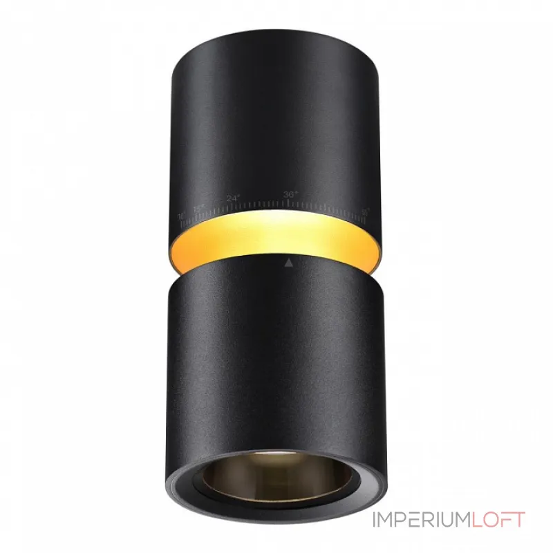 Светильник накладной светодиодный IP20 LED 10W/3W 3000K 1090Лм 170-265V ARISTO 359338 OVER NT24 000 Черный