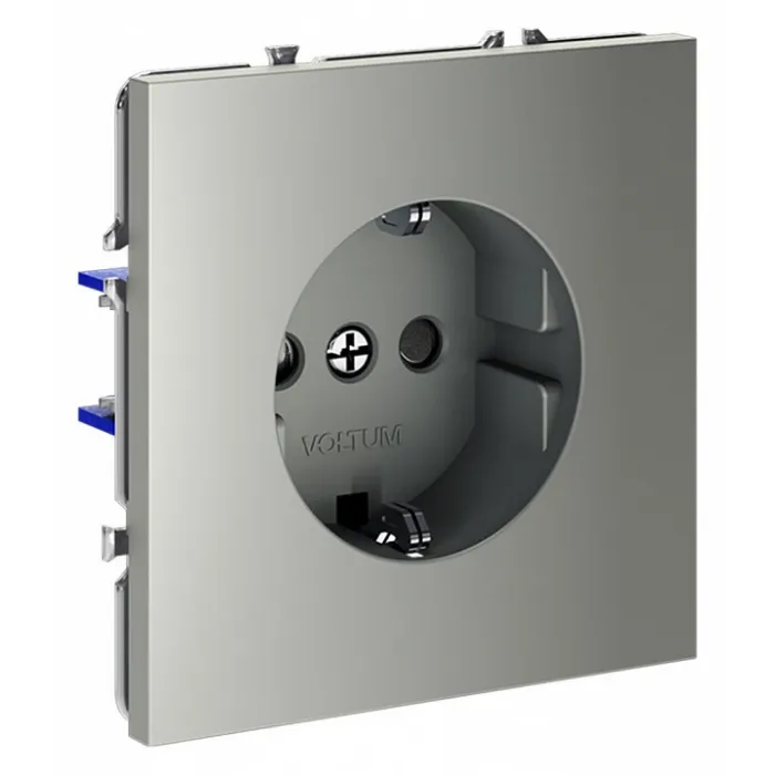 Розетка с заземлением и со шторкой без рамки Voltum S70 VLS040205 от ImperiumLoft