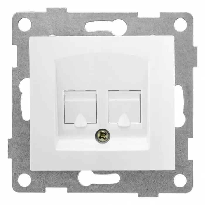 Розетка двойная Ethernet RJ-45 без рамки Gusi Electric BRAVO С10К2-001 от ImperiumLoft