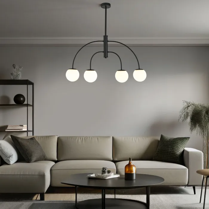 Люстра на штанге Eurosvet Cenacolo 30179/4 черный от ImperiumLoft