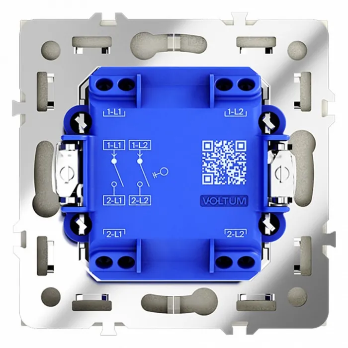 Выключатель двухклавишный без рамки Voltum S70 VLS020105 от ImperiumLoft