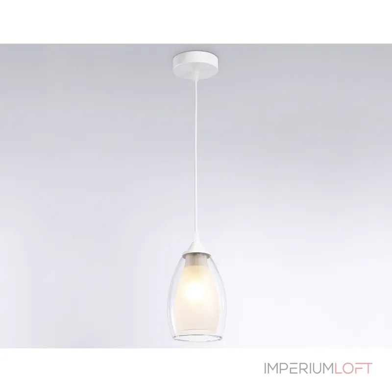 Подвесной светильник TR3534 WH/CL/FR белый/прозрачный/белый матовый E27 max 40W D120*800 от NovaLamp Подвесной светильник TR3534 WH/CL/FR белый/прозрачный/белый матовый E27 max 40W D120*800 от NovaLamp