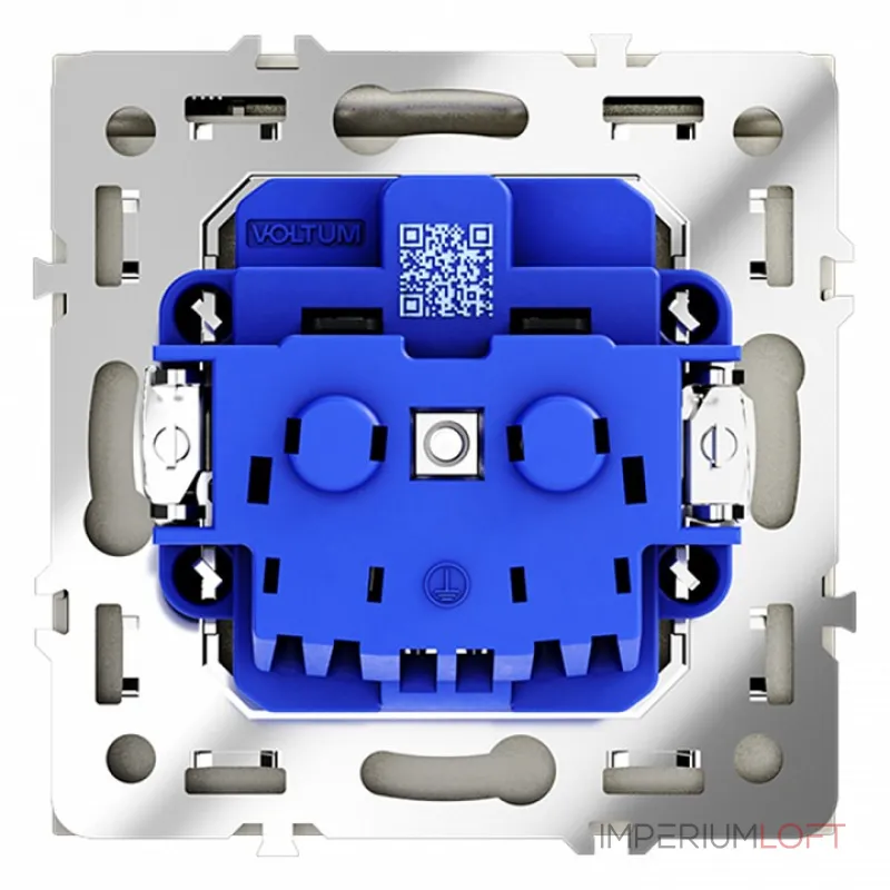 Розетка с заземлением и со шторкой без рамки с крышкой Voltum S70 VLS040305 от ImperiumLoft