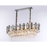 Подвесная люстра с хрусталем TR5199/12 CH/CL/SM хром/прозрачный/дымчатый E27*12 max 40W 800*300*290 от NovaLamp
