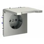 Розетка с заземлением и со шторкой без рамки с крышкой Voltum S70 VLS040305 от ImperiumLoft
