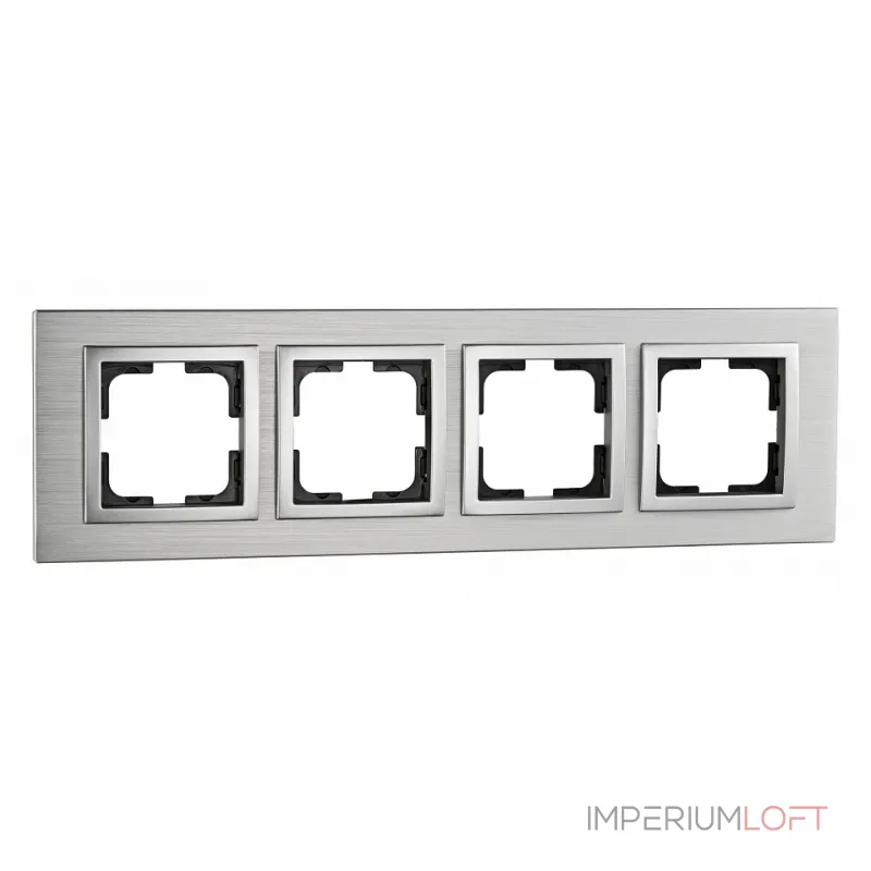 Рамка на 4 поста Mono Electric Style Aluminium 107-800000-163