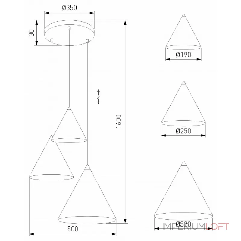 Подвесной светильник TK Lighting Cono 6633 Cono