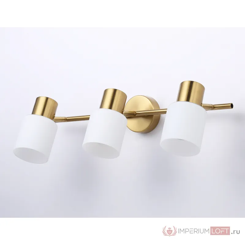 Настенно-потолочный спот TR3972/3 BS/FR латунь/белый матовый E27*3 max 40W 460*80*140 от NovaLamp