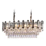 Подвесная люстра с хрусталем TR5199/12 CH/CL/SM хром/прозрачный/дымчатый E27*12 max 40W 800*300*290 от NovaLamp