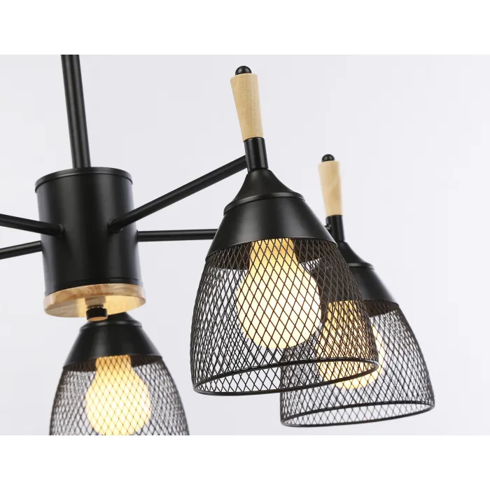 Подвесная люстра TR8015/5 BK черный E27*5 max 40W D600*385 от NovaLamp