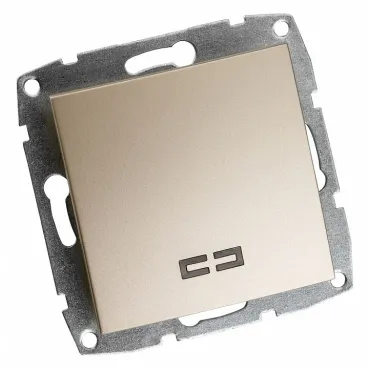 Выключатель одноклавишный с подсветкой без рамки Mono Electric Despina / Larissa 500-002225-101