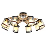 Подвесная люстра TR9530/8 BK/GD/TI черный/золото/янтарь E27*8 max 40W D790*260 от NovaLamp