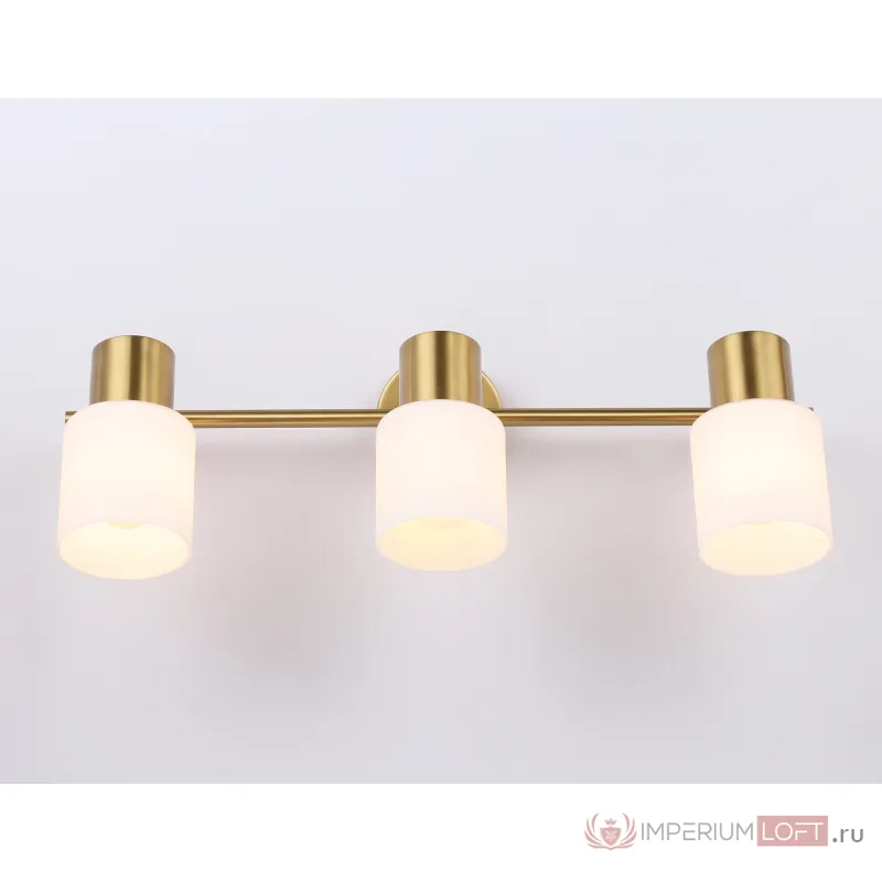 Настенно-потолочный спот TR3972/3 BS/FR латунь/белый матовый E27*3 max 40W 460*80*140 от NovaLamp