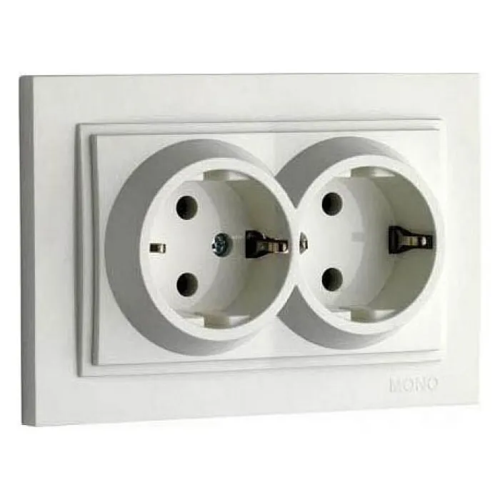 Розетка двойная с заземлением Mono Electric Despina 102-010004-120 от ImperiumLoft