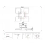 Светильник светодиодный потолочный FA3861/4+1 WH белый 70W 3000K-6400K+RGB 400*400*115 (ПДУ РАДИО 2.4G) от NovaLamp