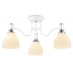 Светильник потолочный TR303302/3 WH/CH/FR белый/хром/белый матовый E27*3 max 60W D600*270 от NovaLamp