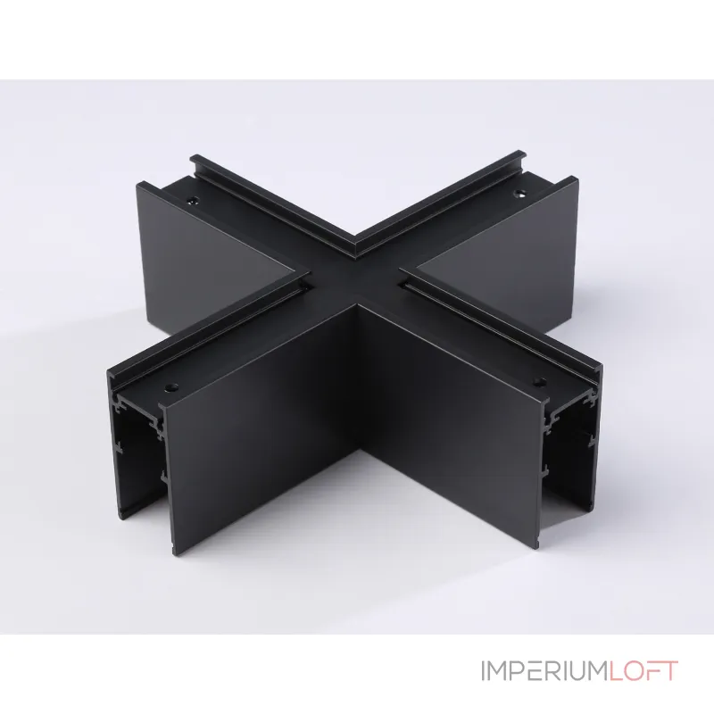 Коннектор X-образный для накладного шинопровода Magnetic GL3376 BK черный 170*170*53.7 от NovaLamp