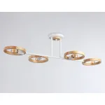 Подвесной светильник со сменной лампой TR8247/4 WH/LWD белый/светлое дерево E27/4 max 40W 840*360*220 от NovaLamp
