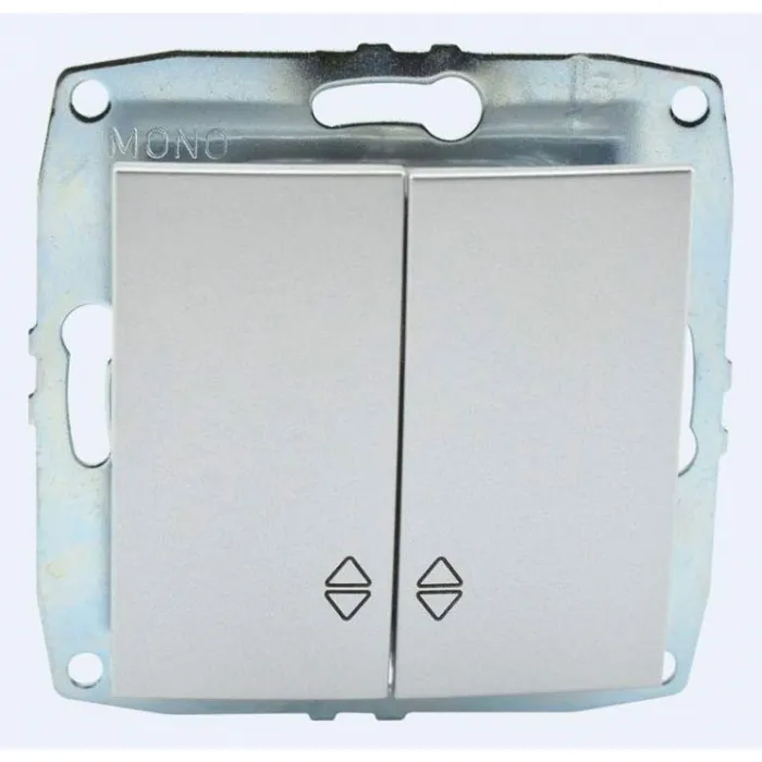 Выключатель проходной двухклавишный без рамки Mono Electric Despina / Larissa 500-002123-111 от ImperiumLoft