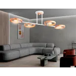Подвесной светильник со сменной лампой TR8247/4 WH/LWD белый/светлое дерево E27/4 max 40W 840*360*220 от NovaLamp