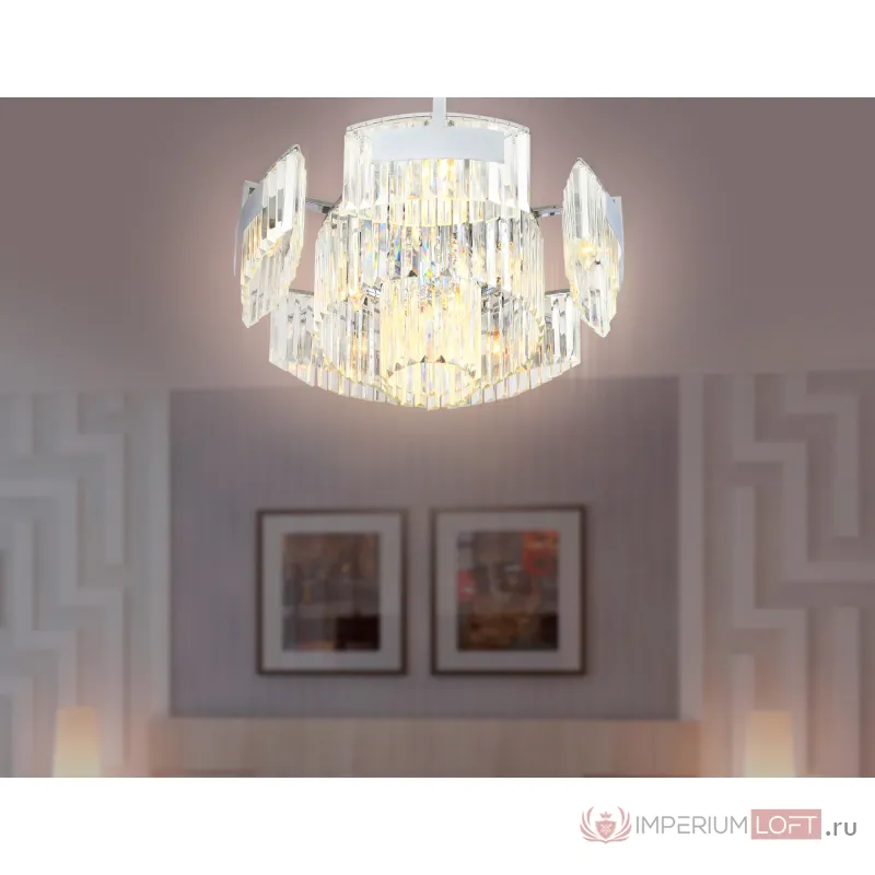 Потолочная люстра TR5092/10 CH/CL хром/прозрачный E14/10 max 40W D680*320 от NovaLamp