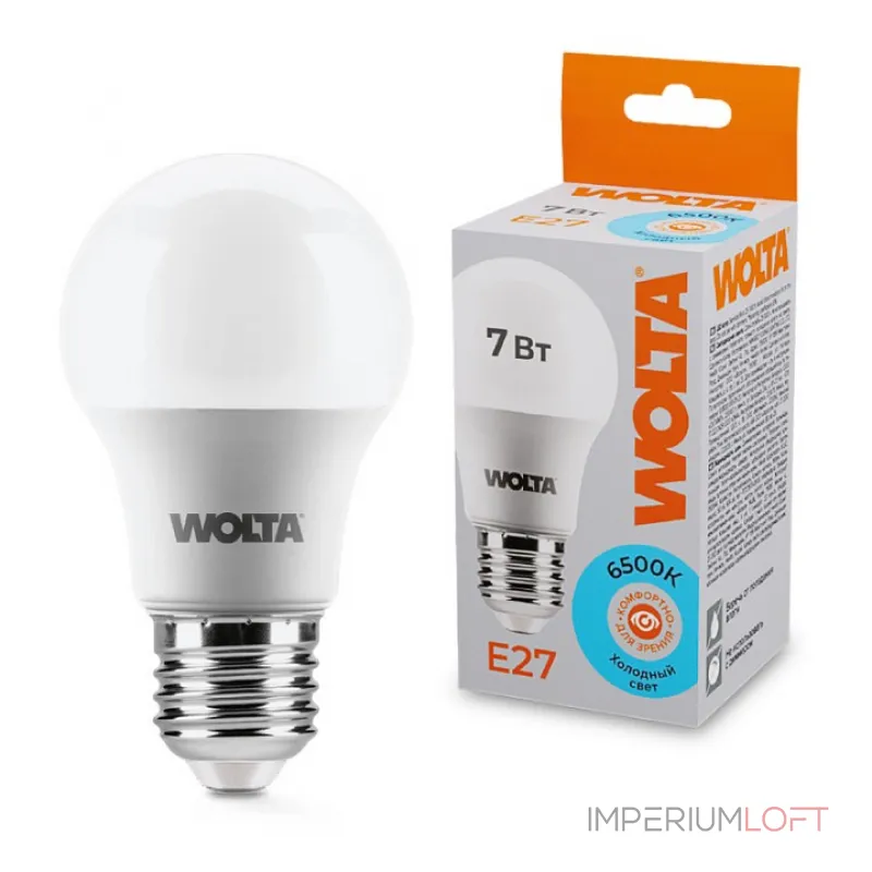 Лампа светодиодная Wolta E27 7Вт 6500K 25W55BL7E27