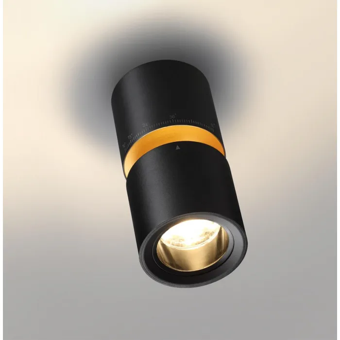 Светильник накладной светодиодный IP20 LED 10W/3W 3000K 1090Лм 170-265V ARISTO 359338 OVER NT24 000 Черный от ImperiumLoft
