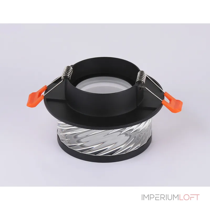 Встраиваемый светильник TN1252 SBK/CL черный песок/прозрачный GU5.3 D98*58 от NovaLamp