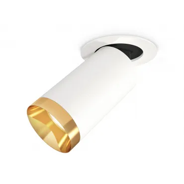 Комплект встраиваемого поворотного светильника XM6322204 SWH/PYG белый песок/золото желтое полированное MR16 GU5.3 (A2241, C6322, N6134)