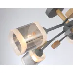 Светильник подвесной TR3033233/5 GR/LW/SM серый/светлое дерево/дымчатый E27*5 max 60W D700*180 от NovaLamp