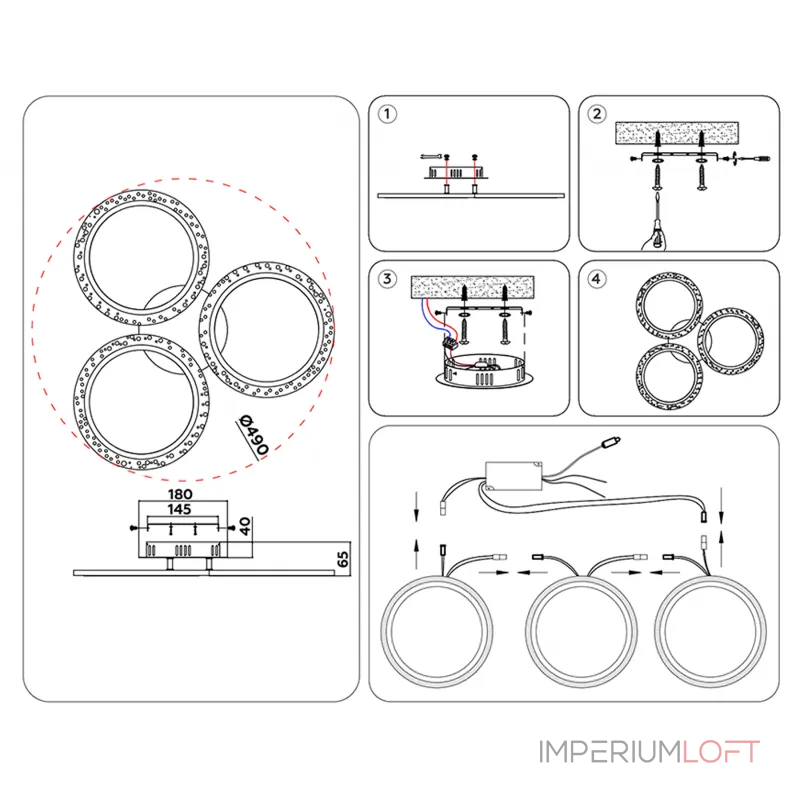 Потолочный светодиодный светильник с пультом FA4050/3 WH белый 4200K/3000/6400K 30W D490*65 (ПДУ ИК) от NovaLamp Потолочный светодиодный светильник с пультом FA4050/3 WH белый 4200K/3000/6400K 30W D490*65 (ПДУ ИК) от NovaLamp